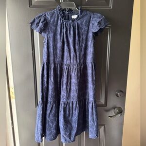 GUC Crown & Ivy Women’s Navy Blue Eyelet Dress, size L.